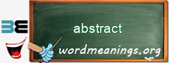 WordMeaning blackboard for abstract
